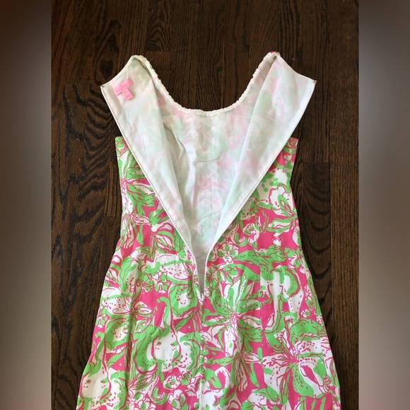 *LIKE NEW* Lilly Pulitzer Women’s 0 Floral/Elephant Lace Overlay Shift Dress - Picture 11 of 11